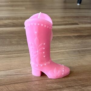 Sincerely Jules Pink Boot Candle